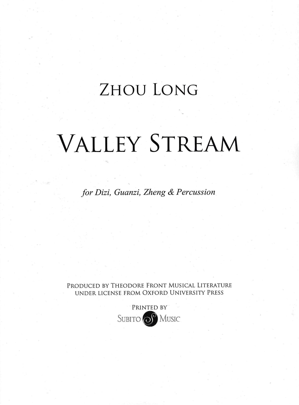 Zhou Long: Valley Stream