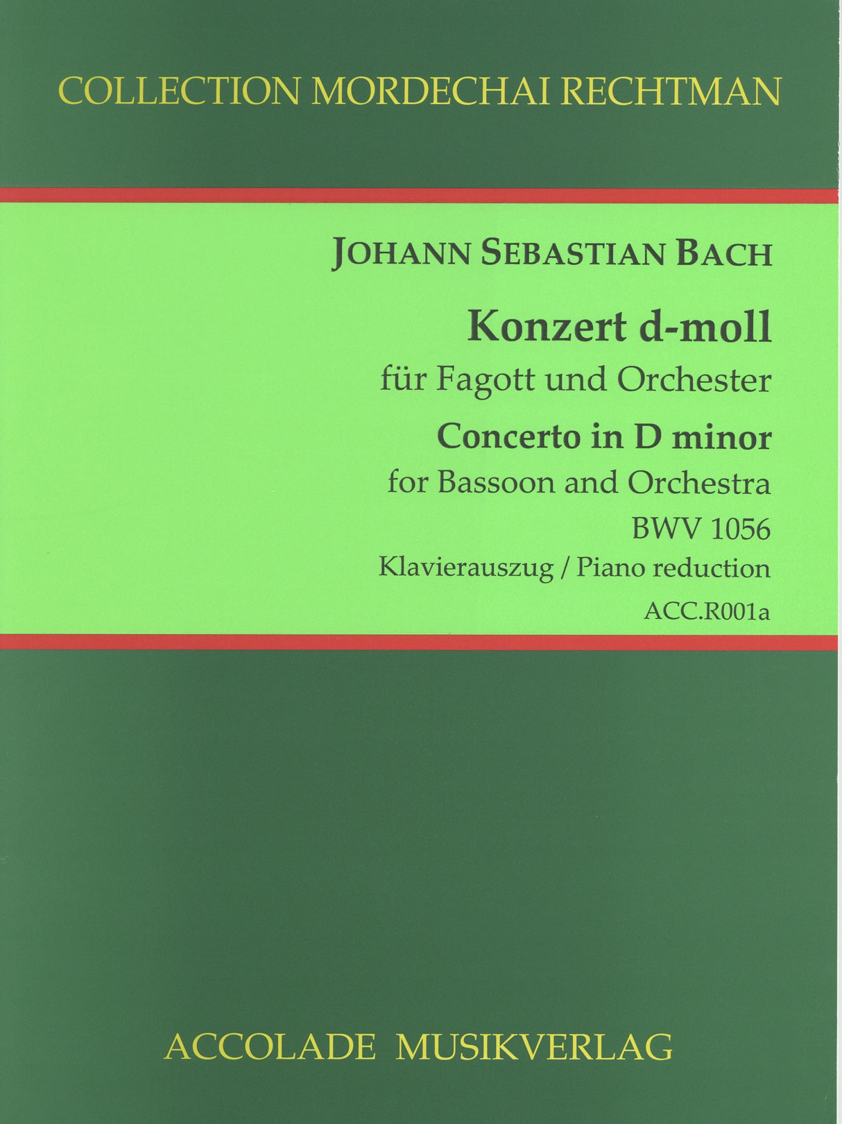 Bach: Concerto in D Minor, BWV 1056 (arr. for bassoon)