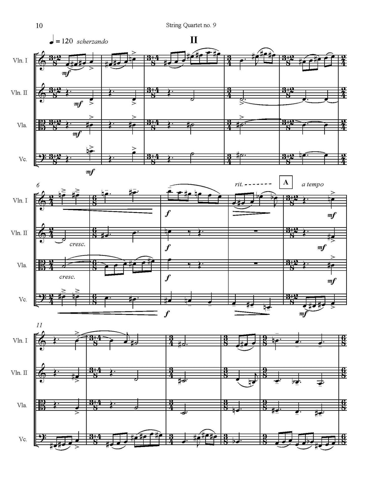 D. Richardson: String Quartet No. 9