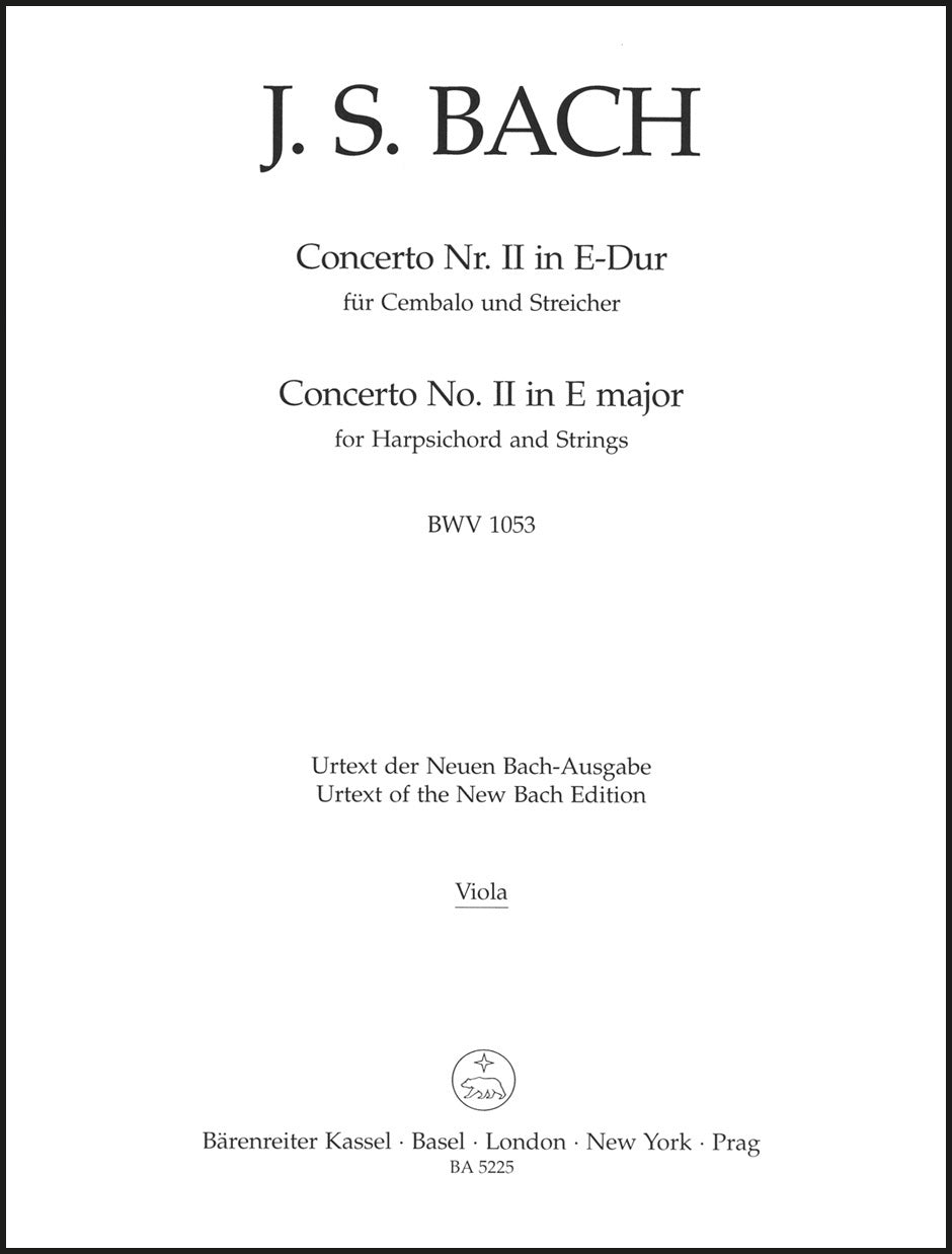 Bach: Harpsichord Concerto No. 2 in E Major, BWV 1053