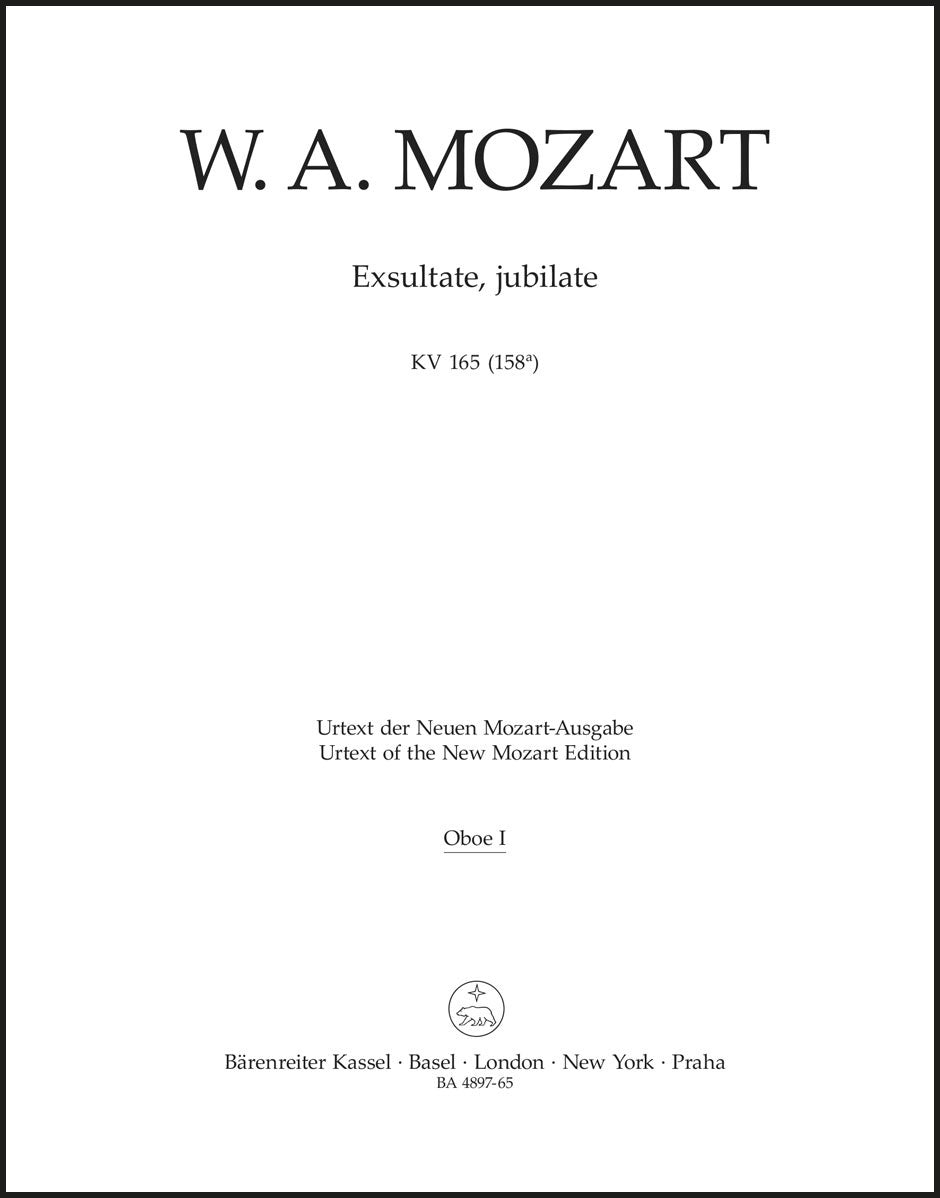 Mozart: Exsultate, jubilate, K. 165 (158a)