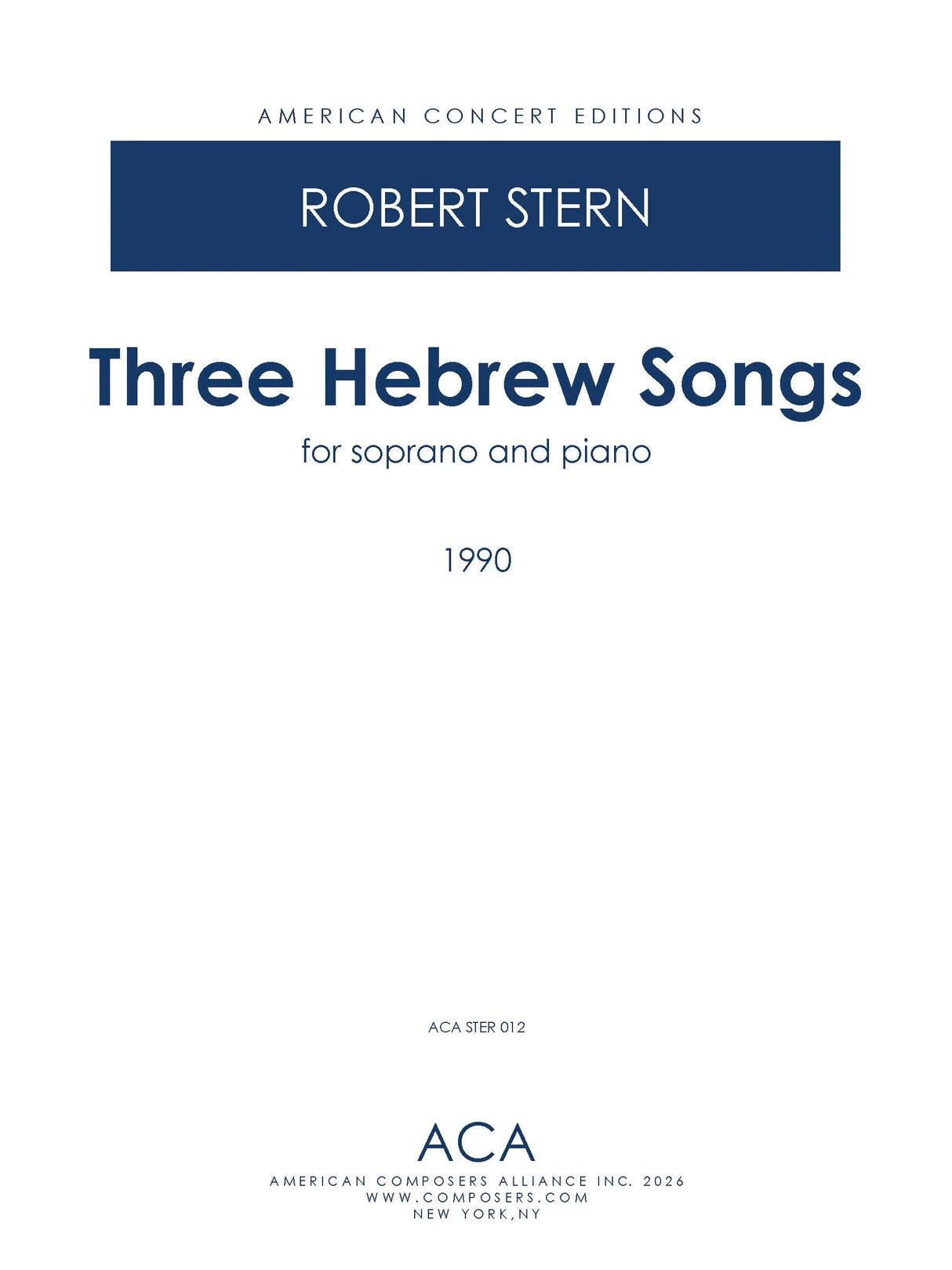 R. Stern: 3 Hebrew Songs