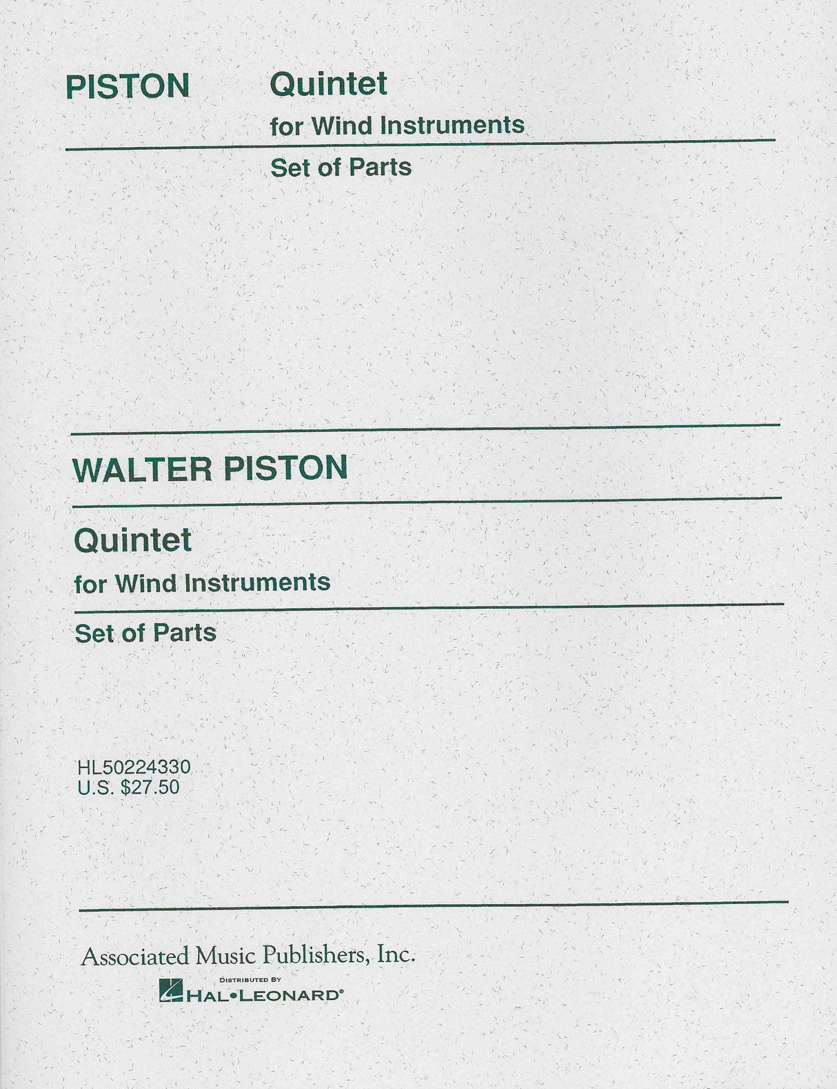 Piston: Quintet for Wind Instruments