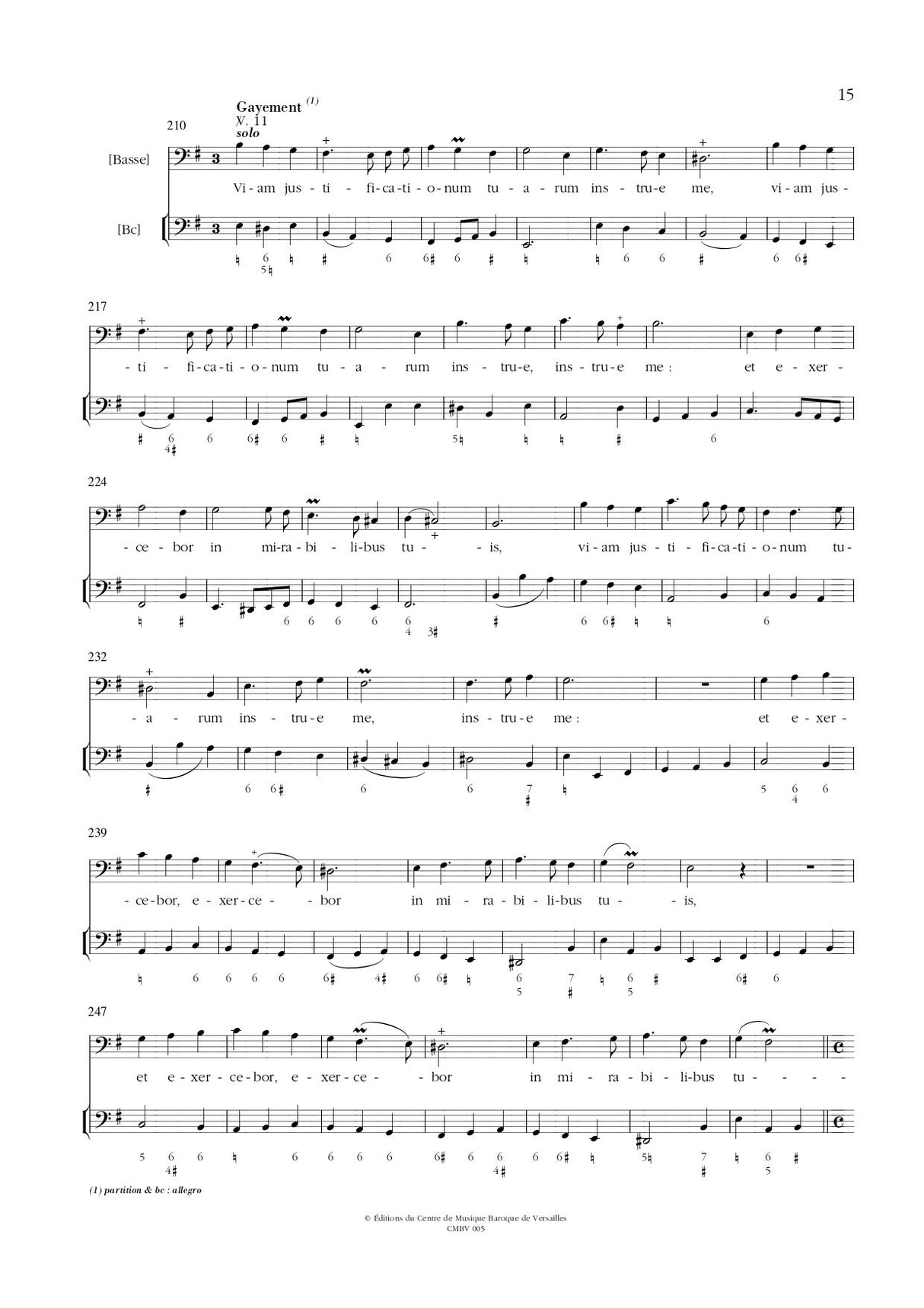 Brossard: L'Œuvre chorale