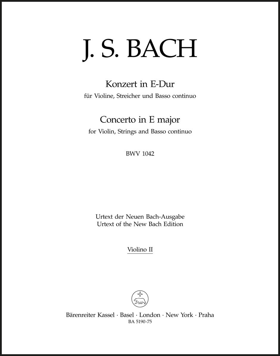 Bach: Violin Concerto in E Major, BWV 1042