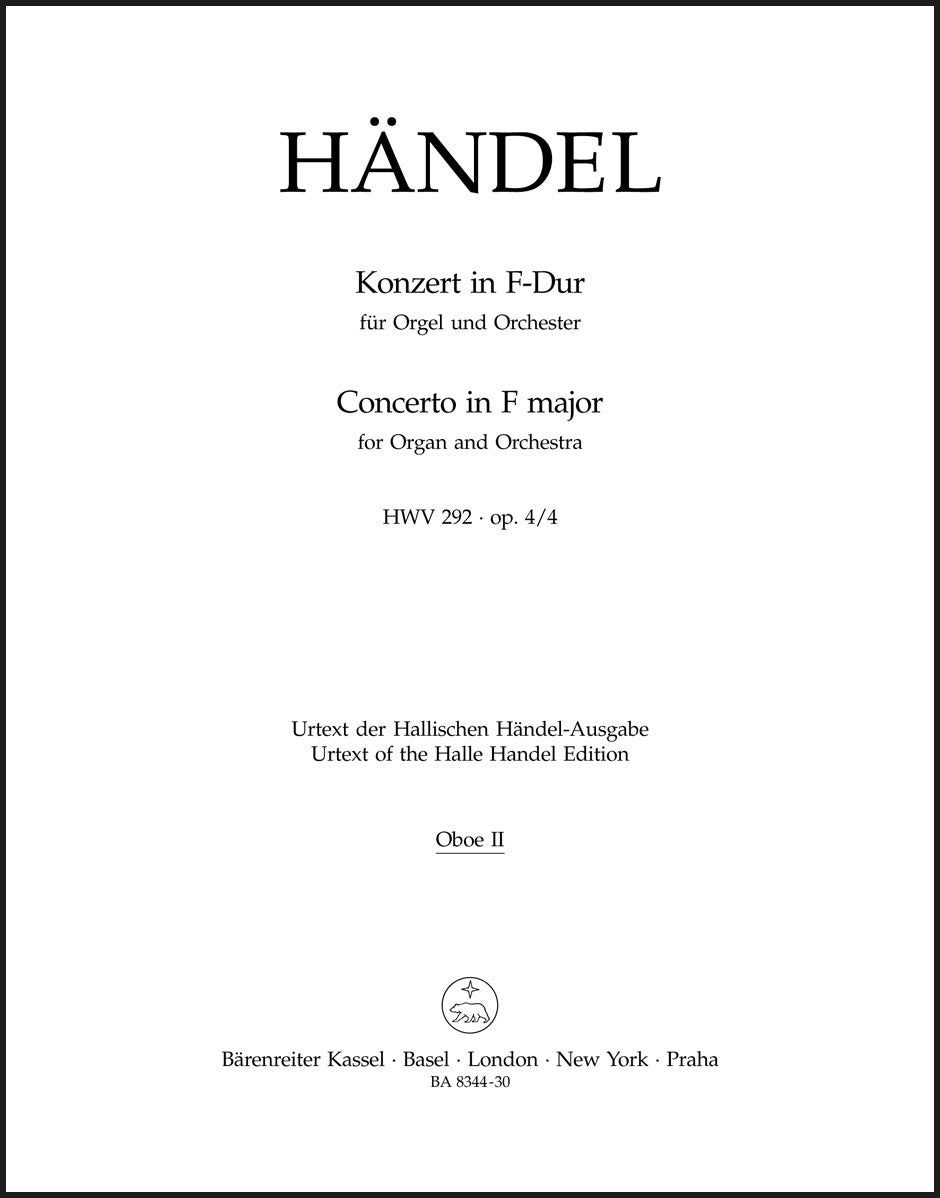 Handel: Organ Concerto in F Major, HWV 292, Op. 4, No. 4