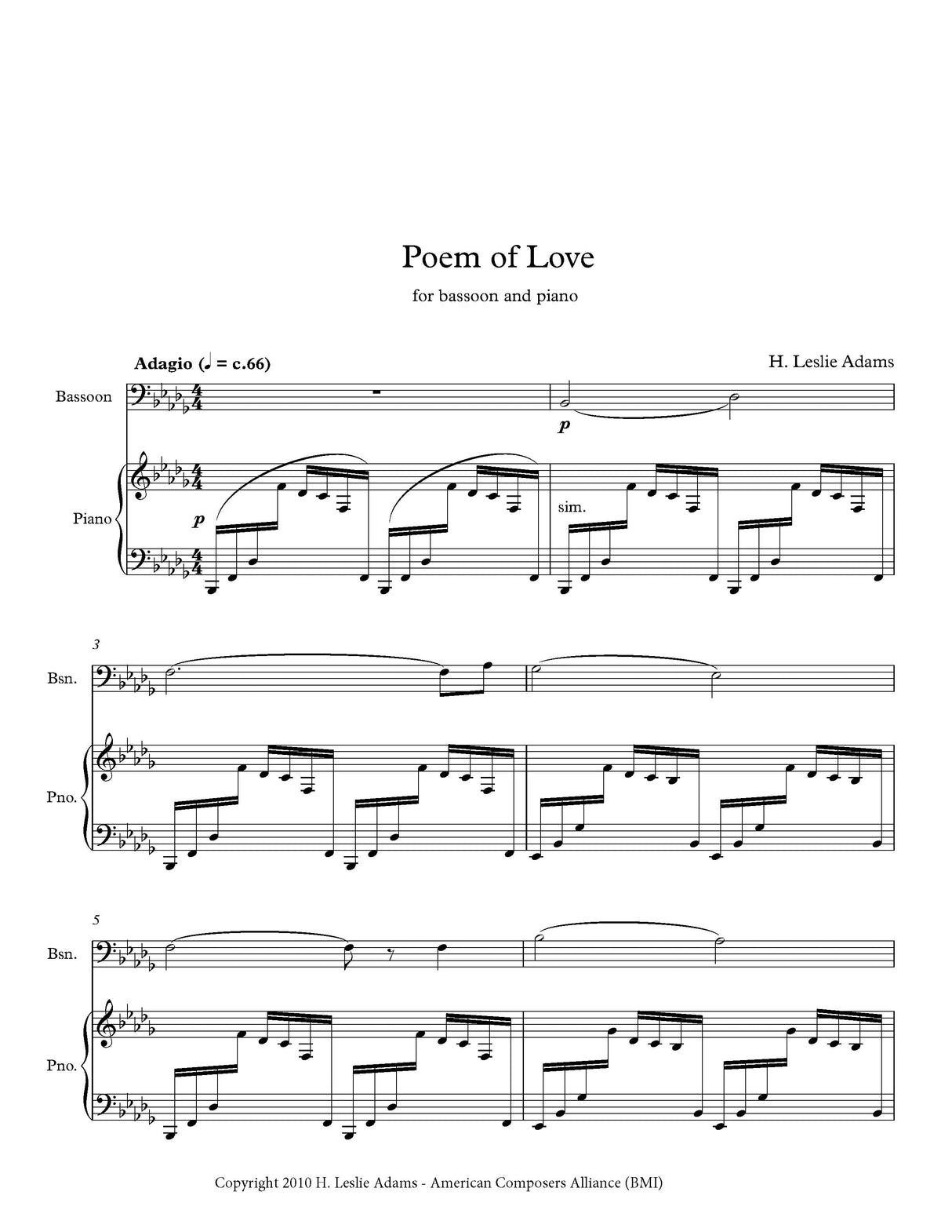 H.L. Adams: Poem of Love
