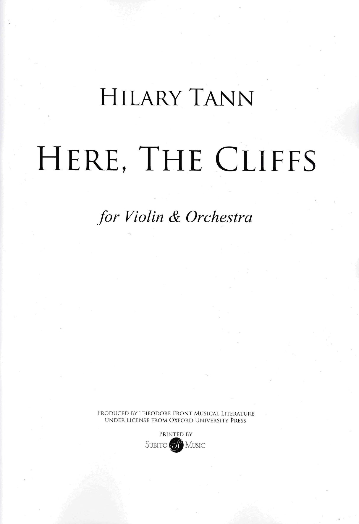 Tann: Here, the Cliffs