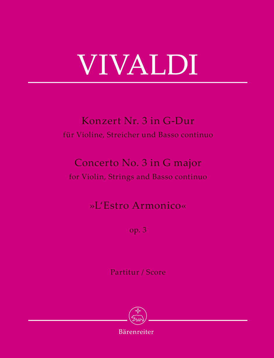 Vivaldi: Violin Concerto No. 3, RV 310 – Ficks Music
