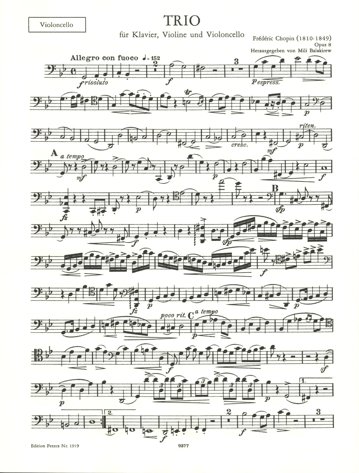 Chopin: Piano Trio in G Minor, Op. 8