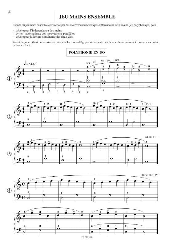 Méthode de piano - débutants