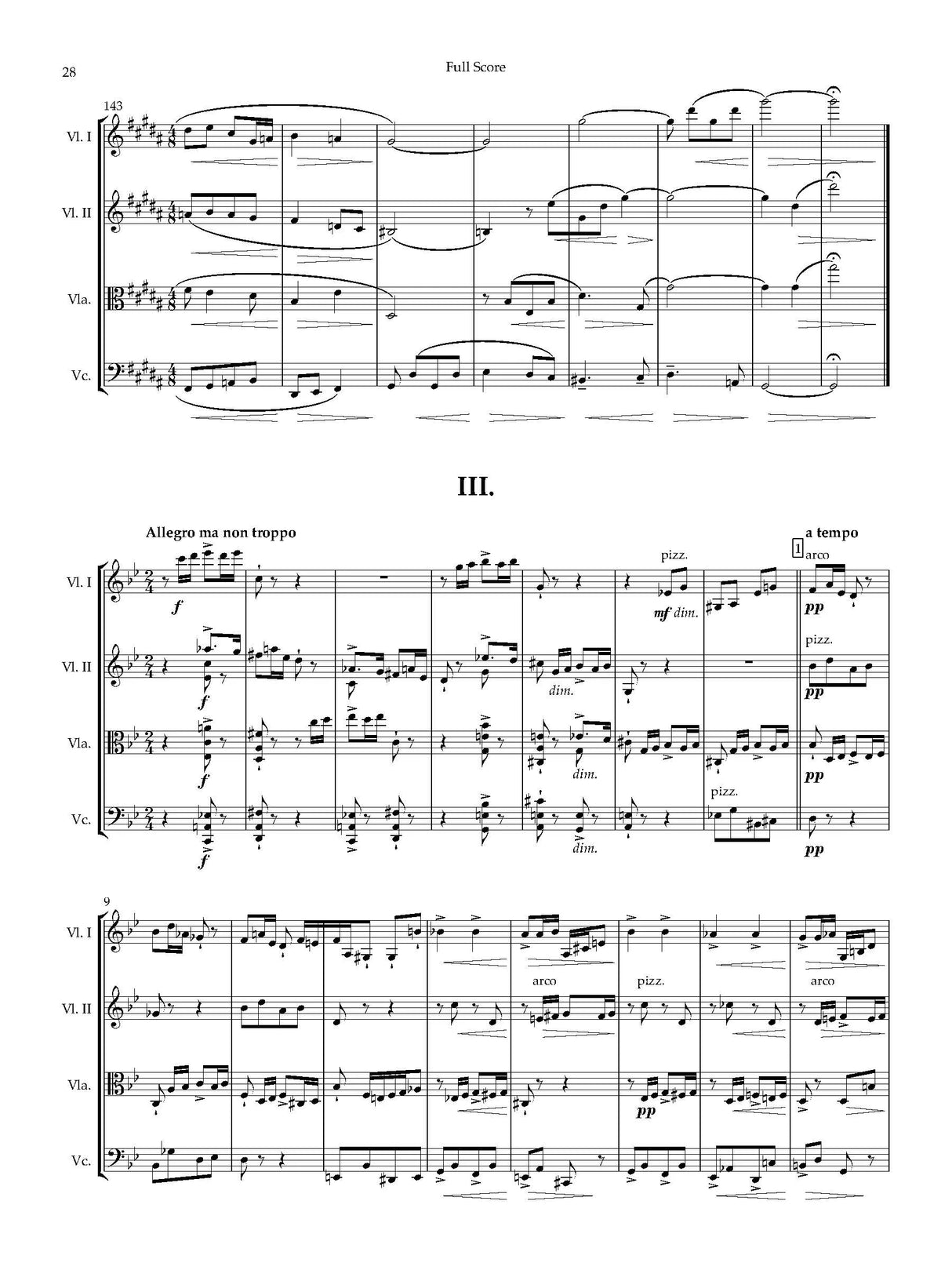 Weigl: String Quartet No. 6 in C Major
