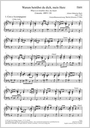 Bach: Warum betrübst du dich, mein Herz, BWV 138