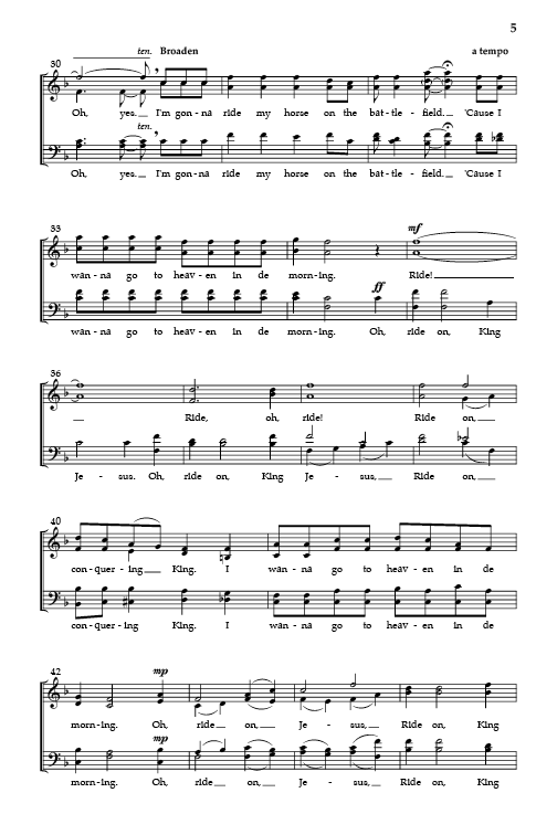 Ride On, Jesus (arr. for SATB)