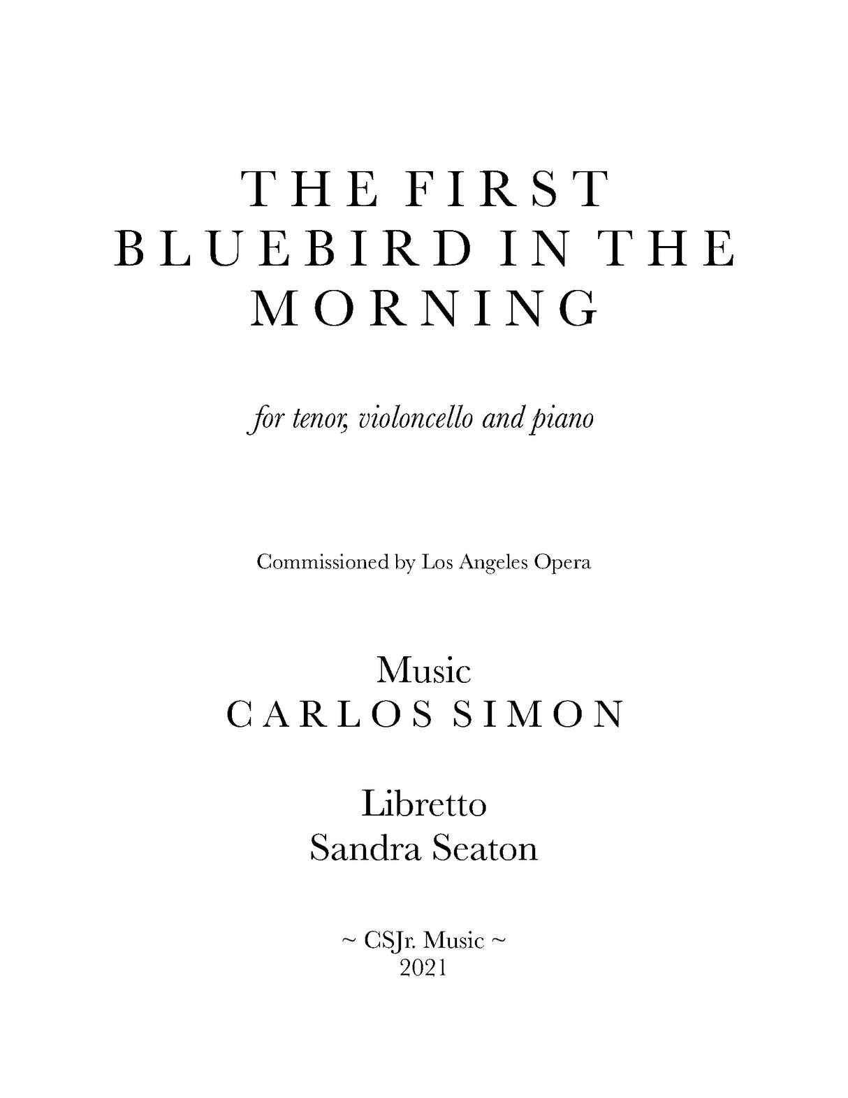 Simon: The First Bluebird in the Morning