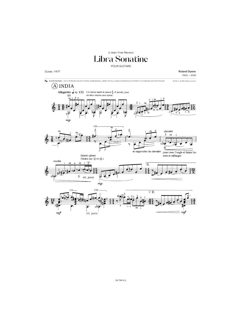 Dyens: Libra Sonatine