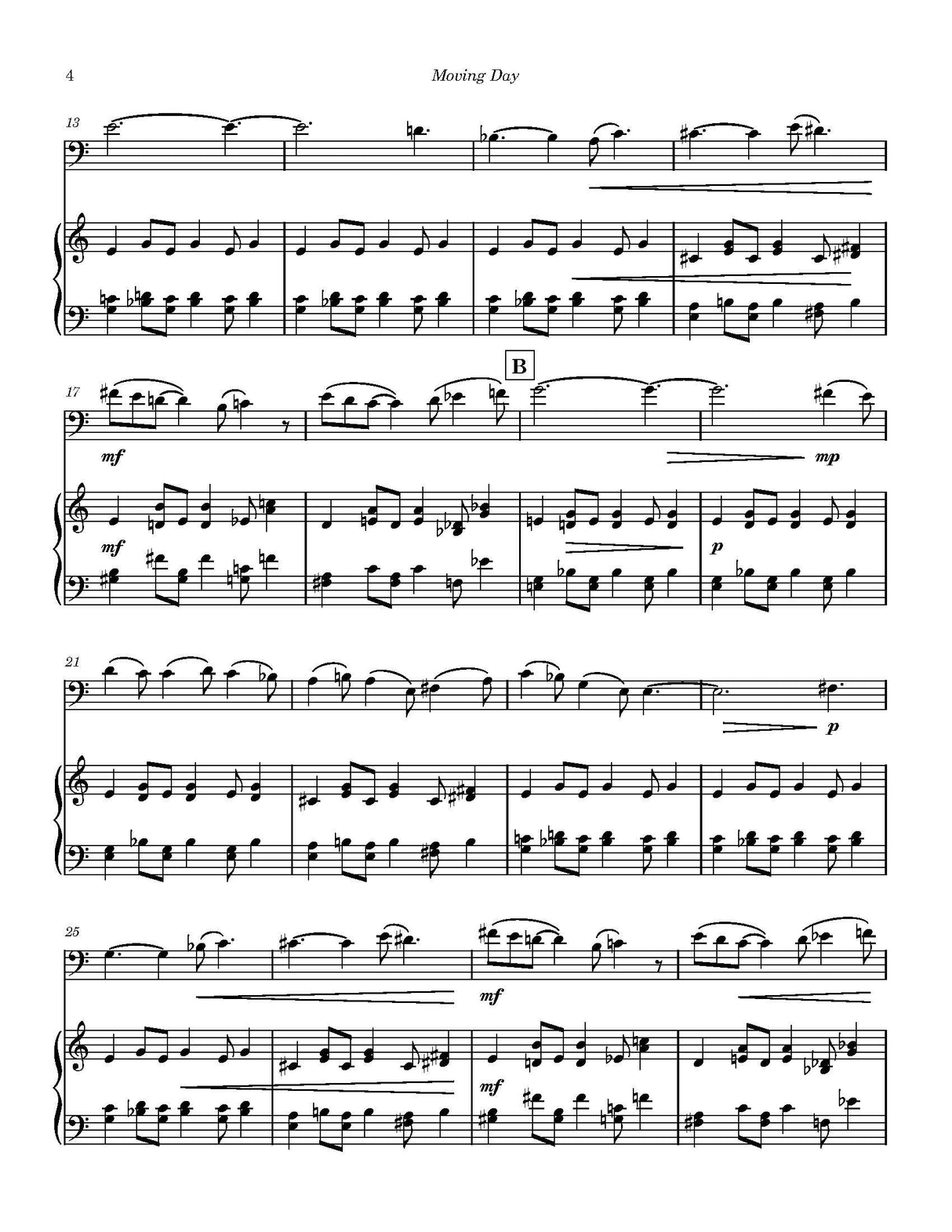 Carlsen: Moving Day (Version for Cello & Marimba)