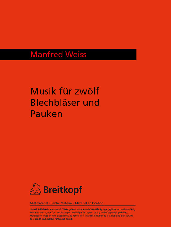 Musik für zwölf Blechbläser und Pauken