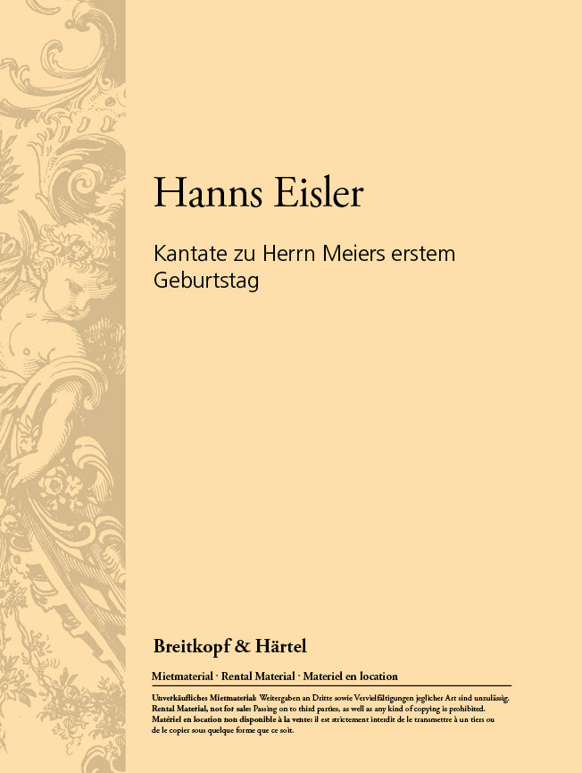 Kantate zu Herrn Meiers erstem Geburtstag (1938)