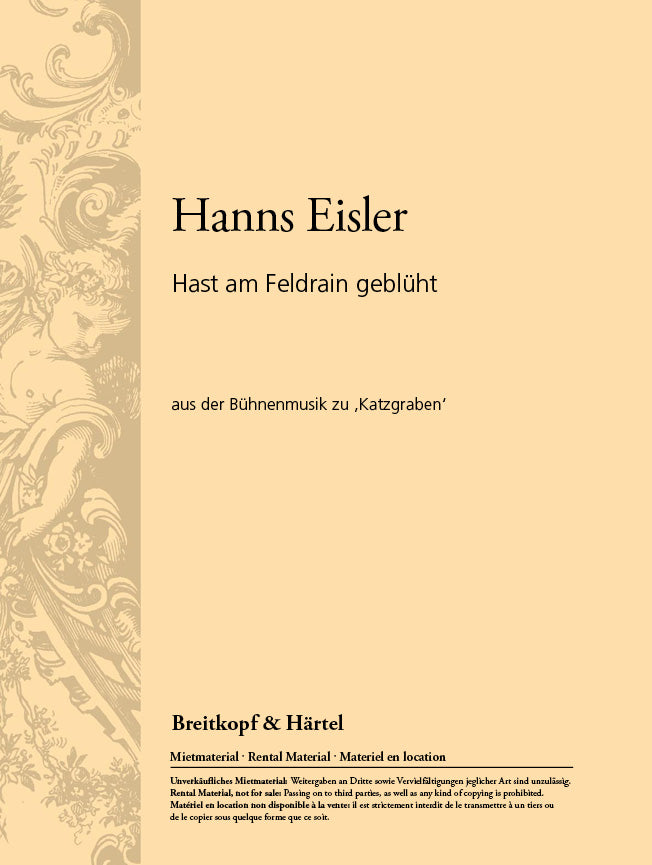 Hast am Feldrain geblüht (1953)