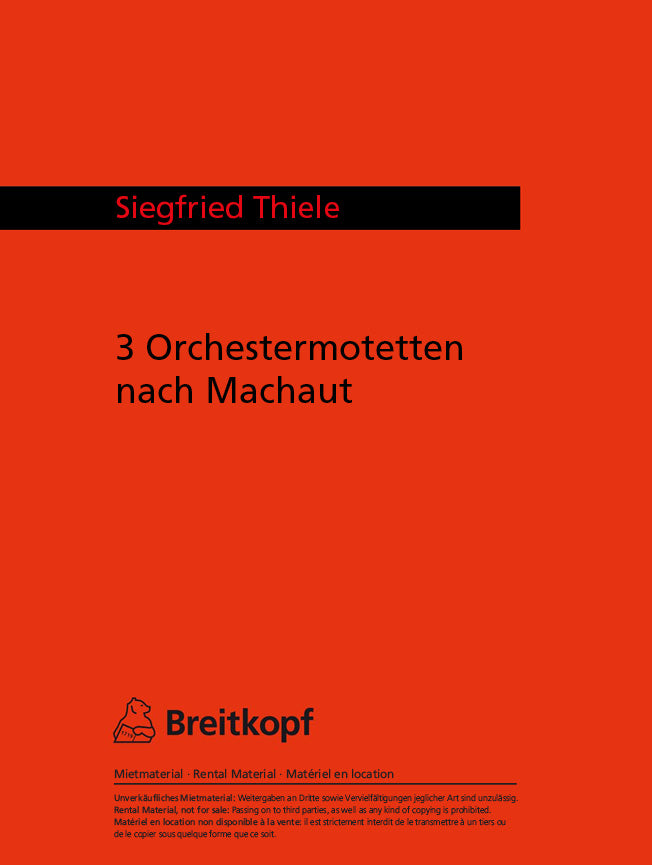 Drei Orchestermotetten nach Machaut