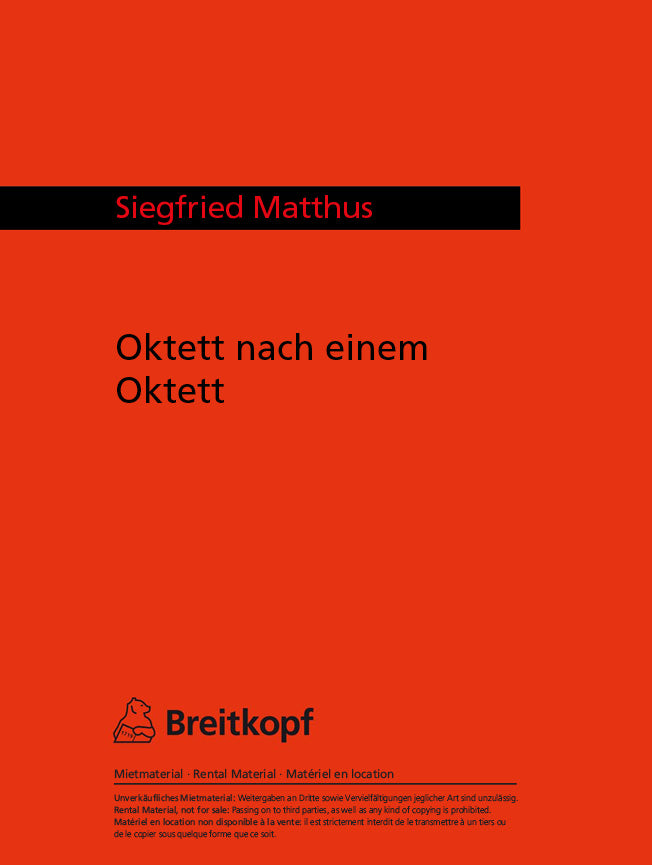 Oktett nach einem Oktett (1976)
