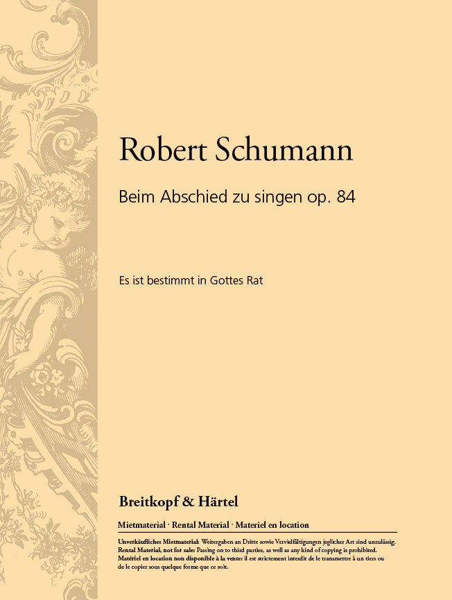 Beim Abschied zu singen