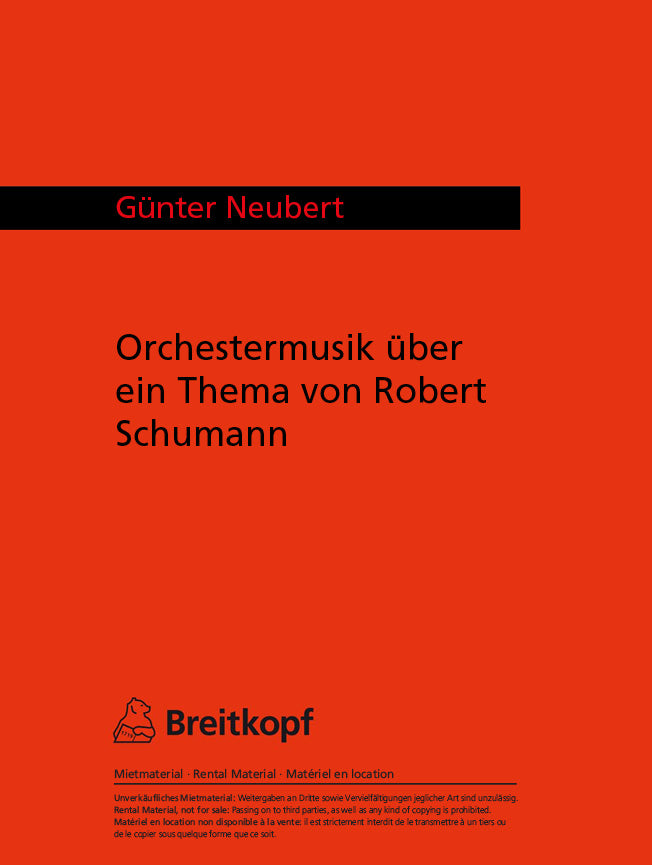 Orchestermusik über ein Thema von Robert Schumann