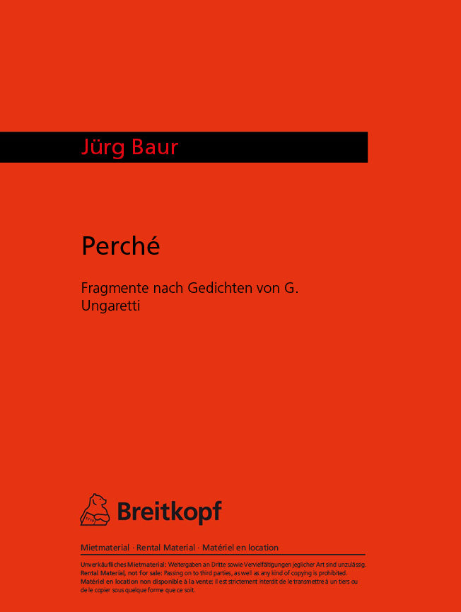 Perché (1969 / erweiterte Fassung 1996)