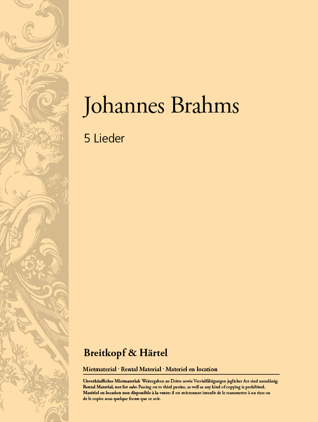 Lieder, Fünf