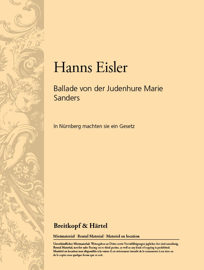 Ballade von der Judenhure Marie Sanders