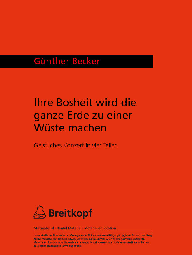 Ihre Bosheit wird die ganze Erde zu einer Wüste