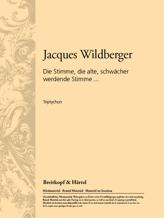 Stimme, die alte, schwächer werdende Stimme à,