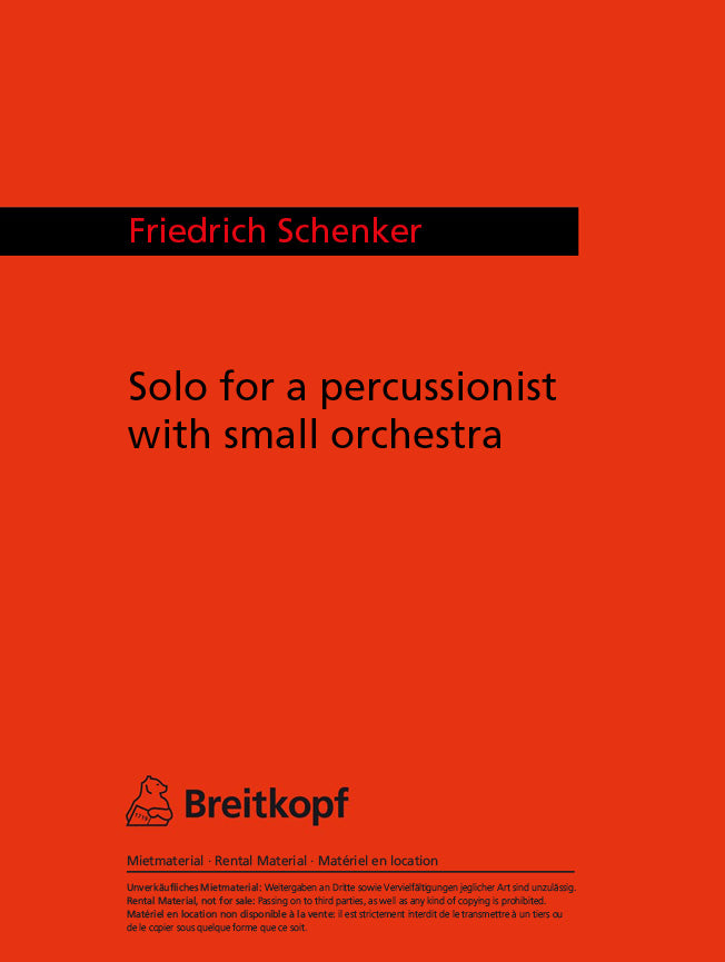 Solo for a percussionist with small orchestra