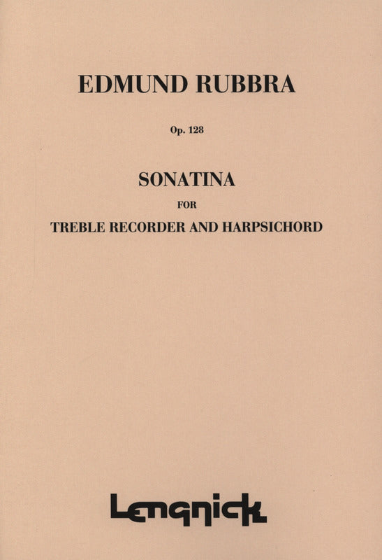 Rubbra: Sonatina for Recorder and Harpsichord, Op. 128