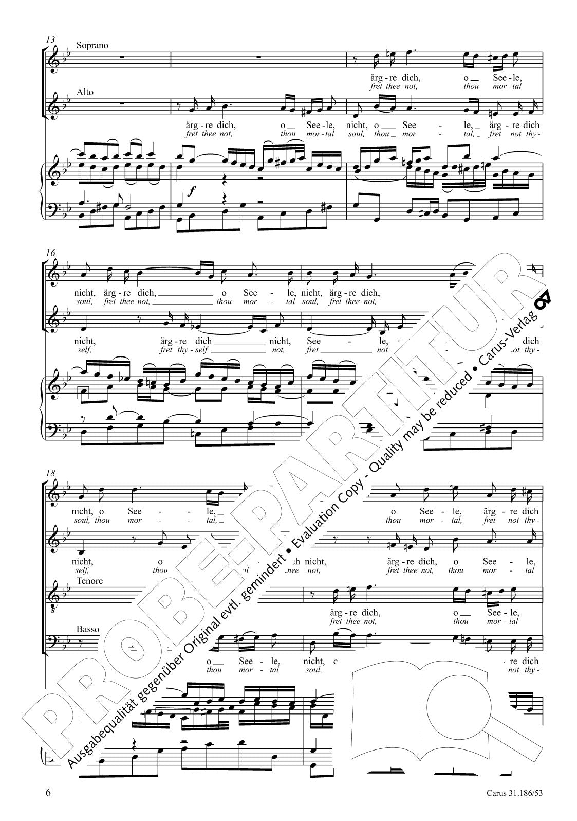 Bach: Ärgre dich, o Seele, nicht, BWV 186