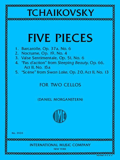 Tchaikovsky: 5 Pieces (arr. for 2 cellos)