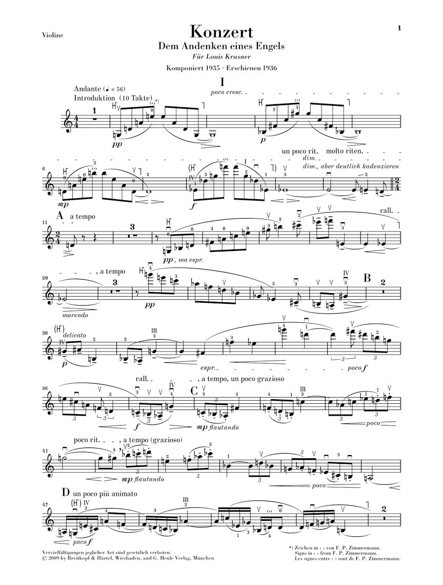 Berg: Violin Concerto