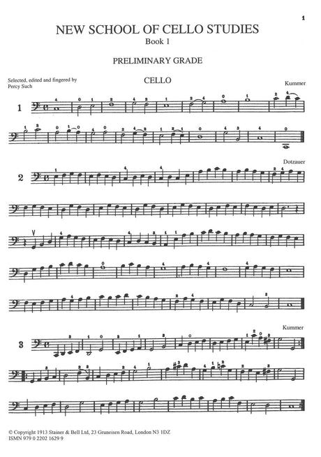 Such: New School of Cello Studies - Book 1