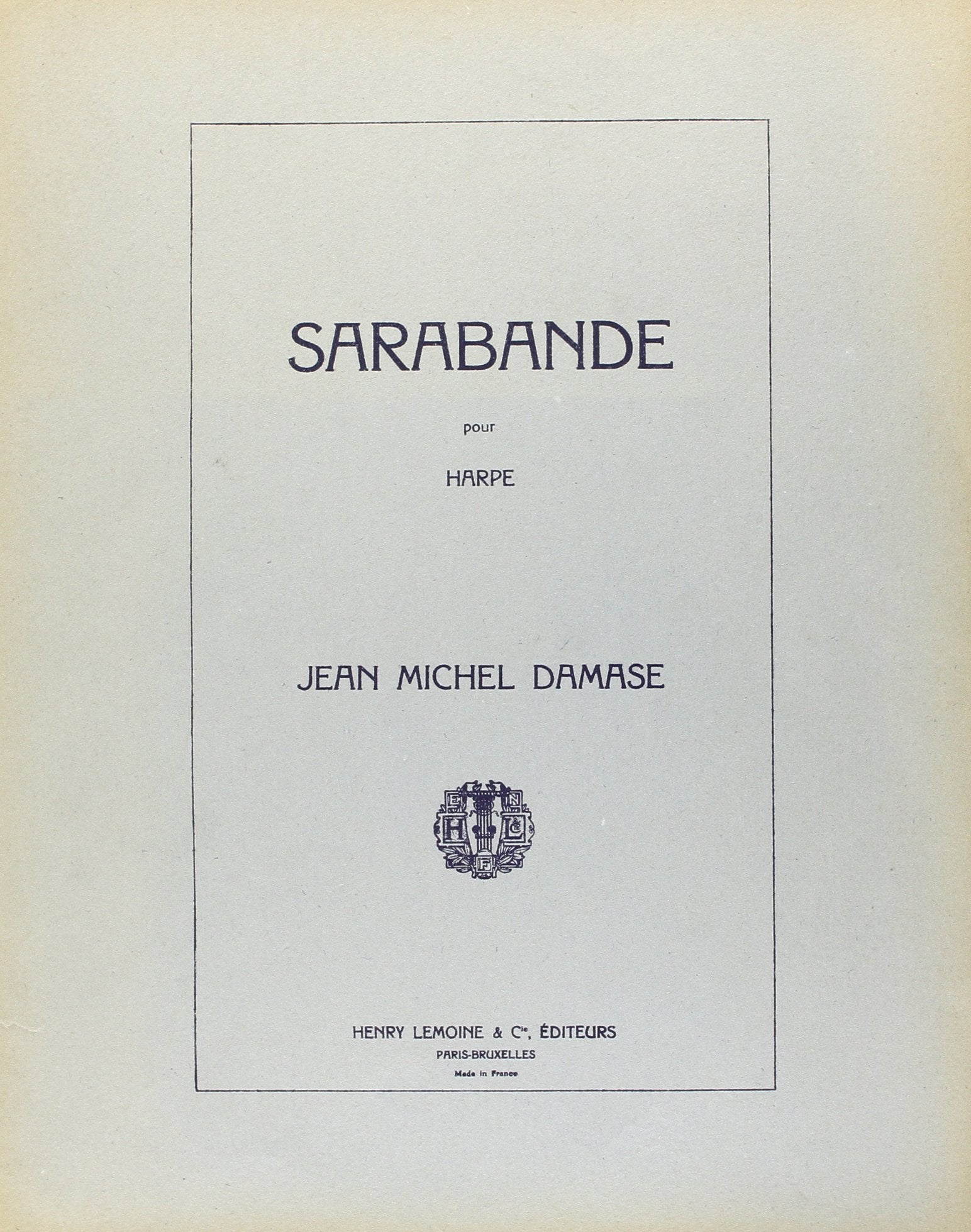 Damase: Sarabande, Op. 8