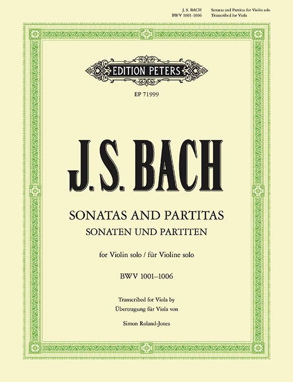 Bach: 6 Sonatas and Partitas, BWV 1001-1006 (transc. for viola)