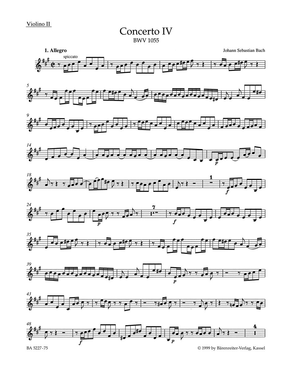 Bach: Harpsichord Concerto No. 4 in A Major, BWV 1055
