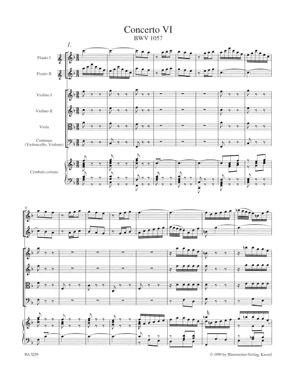 Bach: Harpsichord Concerto No. 6 in F Major, BWV 1057