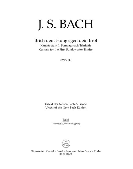 Bach: Brich dem Hungrigen dein Brot, BWV 39