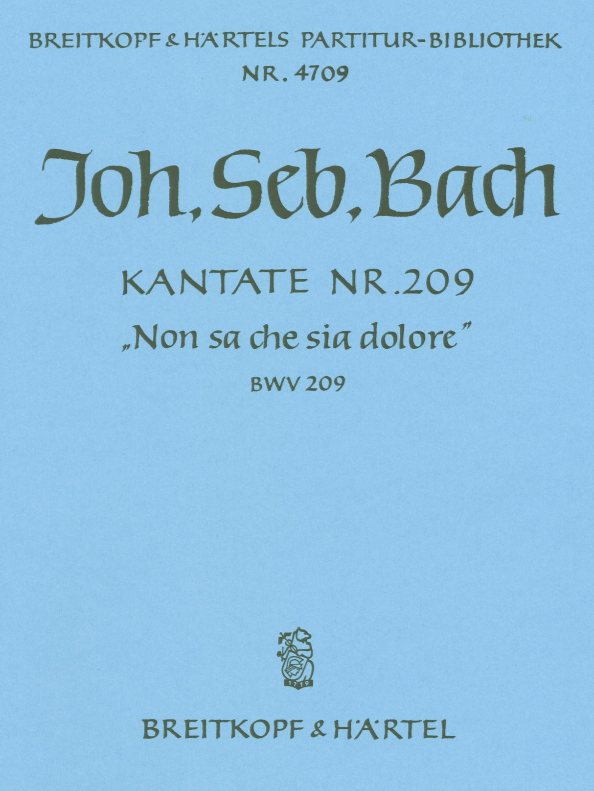 Bach: Non sa che sia dolore, BWV 209