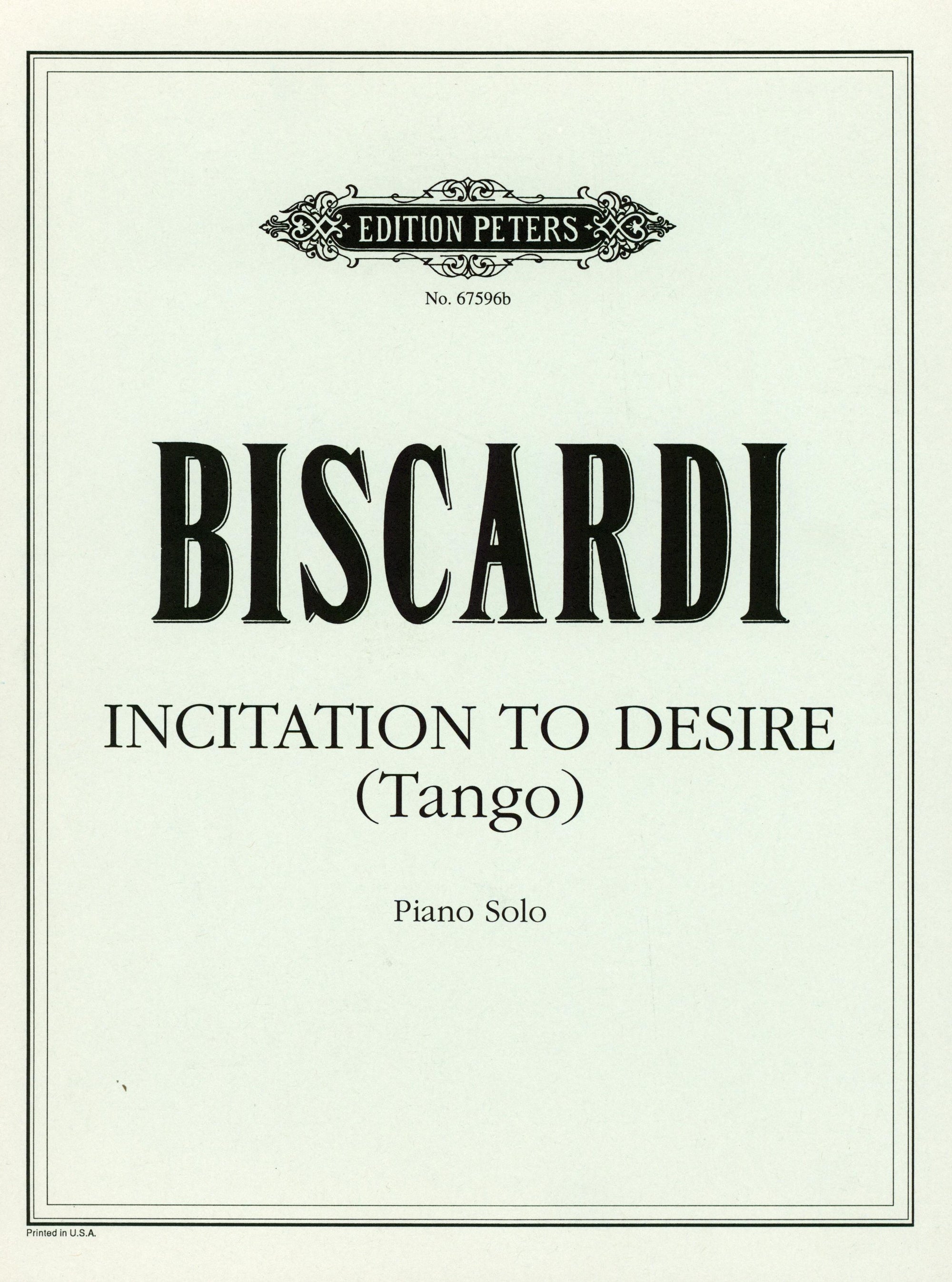 Biscardi: Incitation to Desire (Tango)