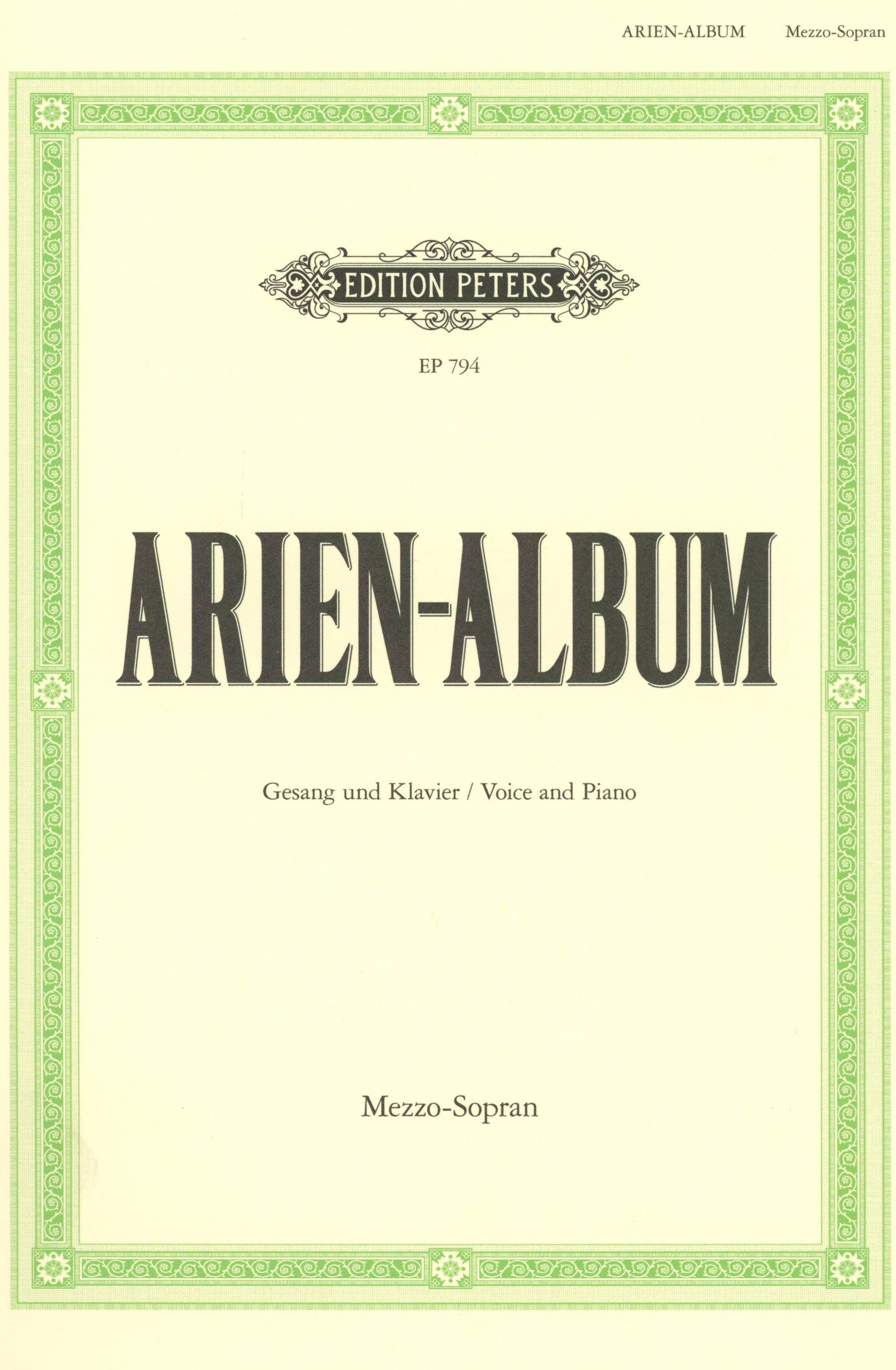 Aria Album for Mezzo Soprano