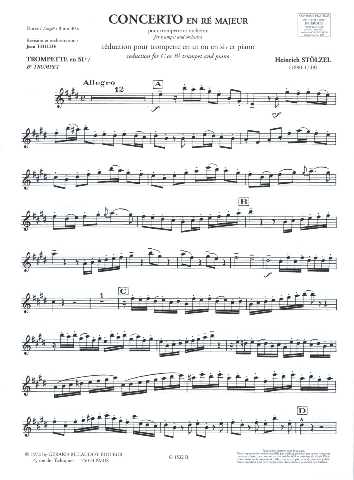 Stölzel: Trumpet Concerto in D Major
