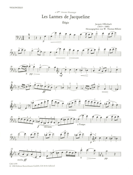 Offenbach: Les Larmes de Jacqueline, Op. 76, No. 2 / Harmonies du soir, Op. 68