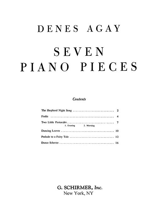 Agay: 7 Piano Pieces